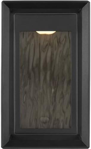 Visual Comfort Studio Collection Urbandale 9W 1 LED Light Outdoor Wall Lantern with Textured Black Finish