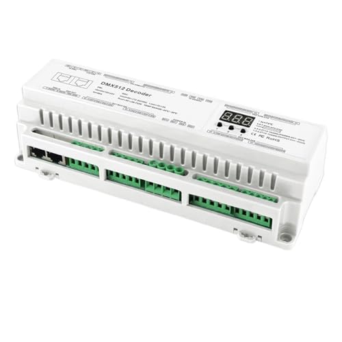Décodeur PWM DMX512 tension constante rail DIN 32 canaux pour ruban LED et grand projet