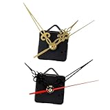 Generic 2pcs Clock Movement Clock Supplies Clock Motor Clock Hands Replacement Compatible with All Kinds of Clocks and Watches Silent Clock Mechanism Battery Clock Mute Movement Plastic