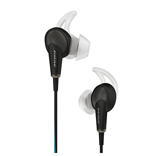 Bose QuietComfort 20 Acoustic Noise Cancelling Headphones, Compatible with Apple Devices, Black (Renewed)