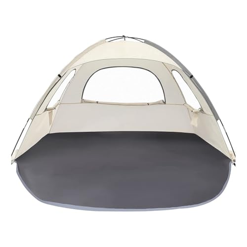 Abri soleil portable de plage auvent crème respirant pour camping