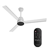 Crompton Energion Nucleoid 1200mm BLDC Ceiling Fan | Remote Control | BEE 5 Star Energy Rated | High Air Delivery | 4 Years Manufacturer Warranty | Silver White