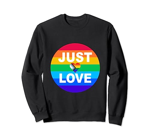 Rainbow Heart LGBTQ Pride Just Love Sudadera