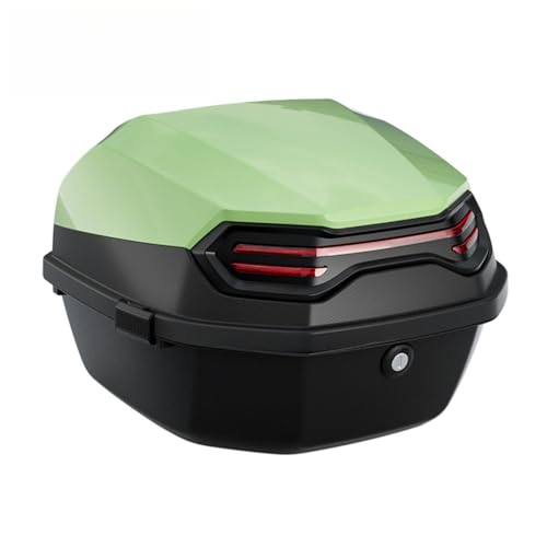 バイク リアボックス 35L バイク用 リアボックス トップケース バイクボックス 着脱可能式 大容量 原付 スクーター フルフェイス収納可能 ヘルメット入れ 軽量 防水 防塵 (アボカドグリーン,トランク + ラージフロア)