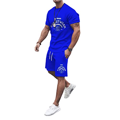 Survêtement d'été homme anti-transpiration ensemble t-shirt short léger S 568