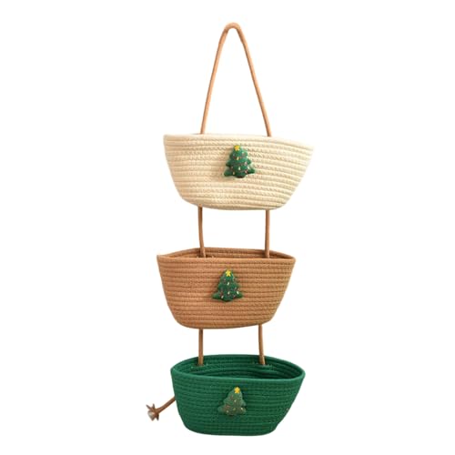 Panier suspendu 3 niveaux coton gain de place maison