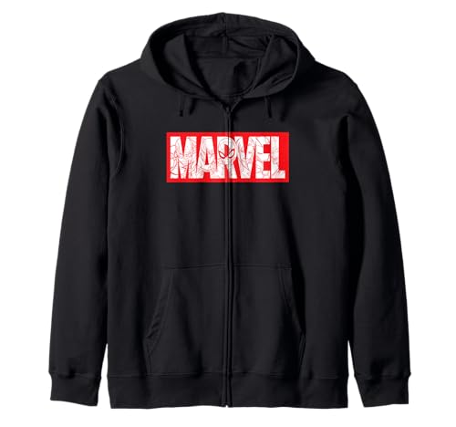 Sweat à capuche zippé Marvel rouge avec logo des Avengers et super-héros