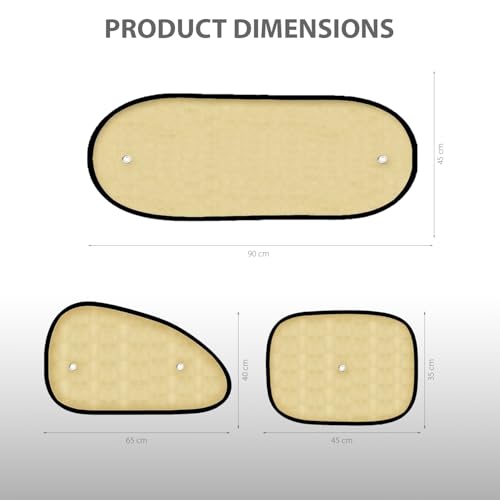 Image of ALLEXTREME Universal Car Curtains Sun Shade Cover Interior Accessories for UV Rays Protection 4 Side & 1 Rear Windows Baby Sunshade Compatible with SUVs and All Cars (Pack of 5, Beige)