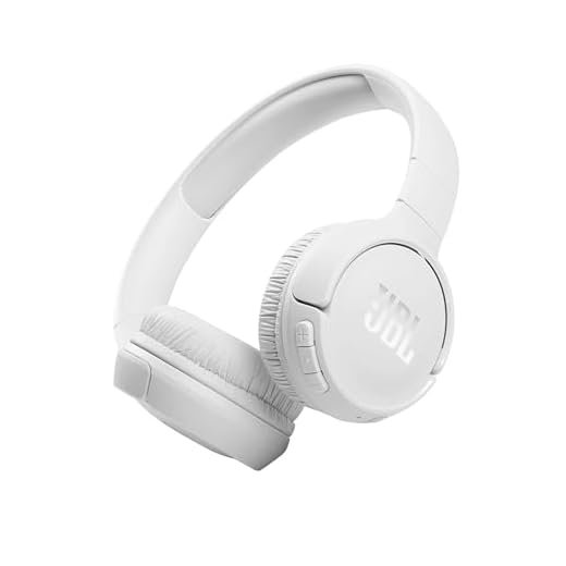 JBL Tune 510BT Cuffie On-Ear Wireless, Bluetooth 5.0, Pieghevole, Microfono Integrato, Connessione Multipoint e ad Assistente Vocale, fino a 40 Ore di Autonomia e Ricarica Veloce, Bianco