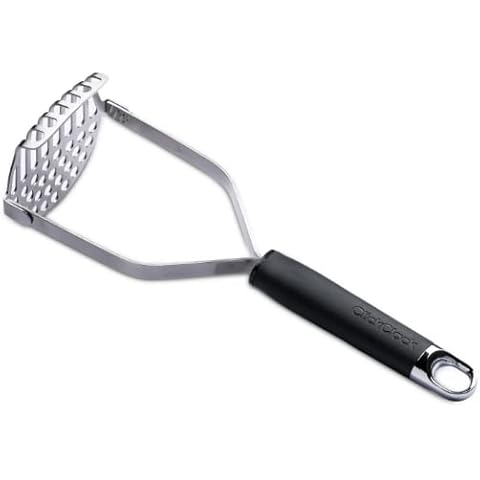ClickClack Metal Potato Masher - Pack of 6 - Non-Slip Handle Potato Masher Cover