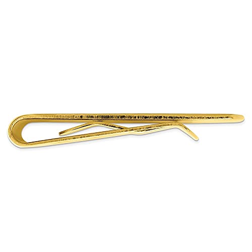 Diamond2Deal Gold-Plated Kelly Waters Black & Grey Colored Money Clip (Length: 20 mm, Width: 56mm)2