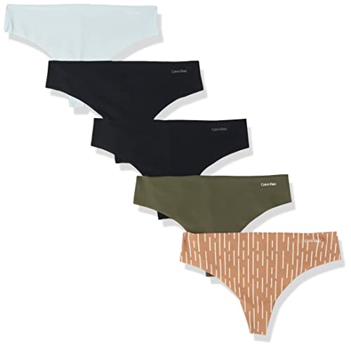 Image of Calvin Klein Women's Invisibles Seamless Thong Panties (5 Pack)