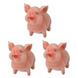 3 Piezas De Hucha Electrónica Regalo para Niñas Niñas Huchas para Niños Tarro Contador De Monedas Hucha De Cerdo De Cerámica Figura De Animal De Granja Dinero Olla Billetes Resina Toyvian