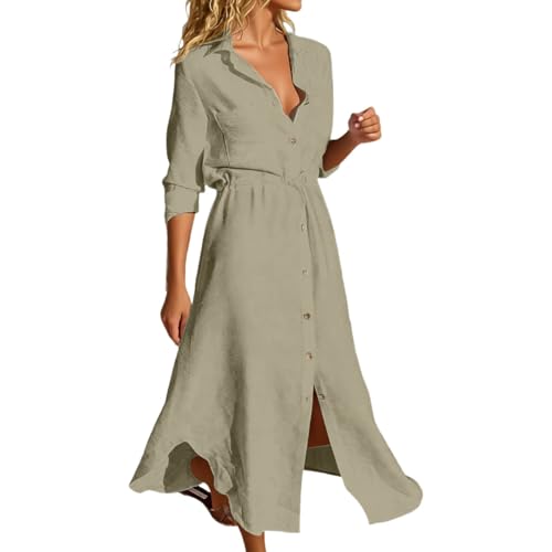 Robe chemise cordon unie la solution mode pour un look rapide et élégant le matin
