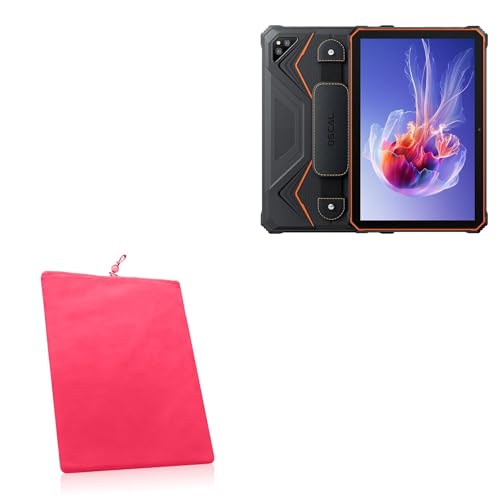 BoxWave Case Compatible with Blackview Oscal Spider 8 - Velvet Pouch, Soft Velour Fabric Bag Sleeve with Drawstring - Cosmo Pink