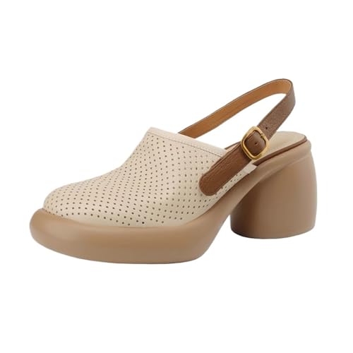 Chaussures Romaines à Talons Hauts avec Finition Rétro Creuse Premium