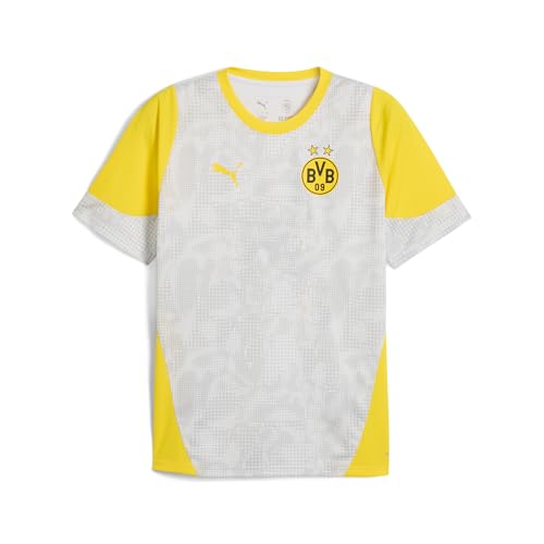 PUMA Maillot d’entraînement Borussia Dortmund Homme L, Silver Mist Faster Yellow Gray