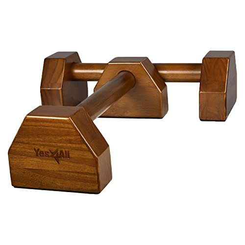 Yes4All Wooden Parallettes - Dark Walnut