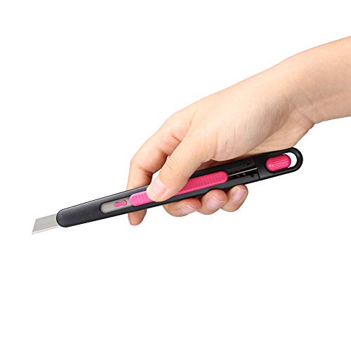 Image of Precision Pen Knife Safety Box Cutter - Self Retractable, Slim, Adjustable blade length with Turning Knob - Perfect for Trimming, Crafts, Packages and PCB Board Work, Ideal for Cast Vinyl Company.