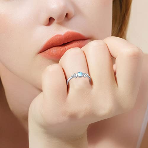 Cuoka Miracle Triple Goddess Ring 925 Sterling Silver Goddess Rings For Women Synthetic Moonstone Ring Moon Goddess Ring Cubic Zirconia Adjustable Ring Wedding Bands Ring Triple Goddess Jewelry #TOP2