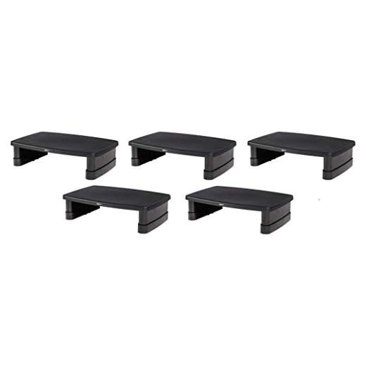 Amazon Basics - Soporte ajustable para monitor, 5 unidades