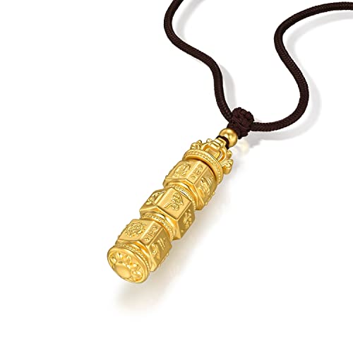 CHOW SANG SANG Cultural Blessing 999 24K Solid Gold Om Mani Padme Hum Necklace for Men 92362Z | 27.5 Inches, (70 CM)4