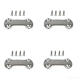 4 Stück 316 Spanngurt Befestigungsplatte 25mm Heavy Duty Decköse für Boote Camping LKW Poliert Marine Beschlag mit Schrauben
