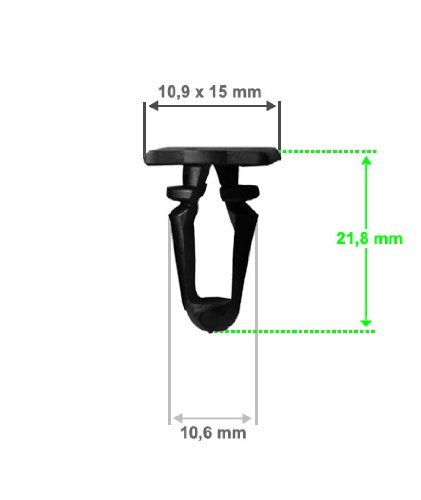 Clips De Fixation Pour Pare-chocs Citroën Peugeot - Lot De 10 Pièces - Numéro OE 699786 - Plastique Noir