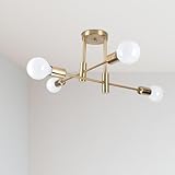 AMPOULE E27 - La lumière du lustre peut être compatible avec différentes ampoules à douille E27, telles que les lampes LED, Edison et à incandescence (ampoules NON incluses dans l'emballage).