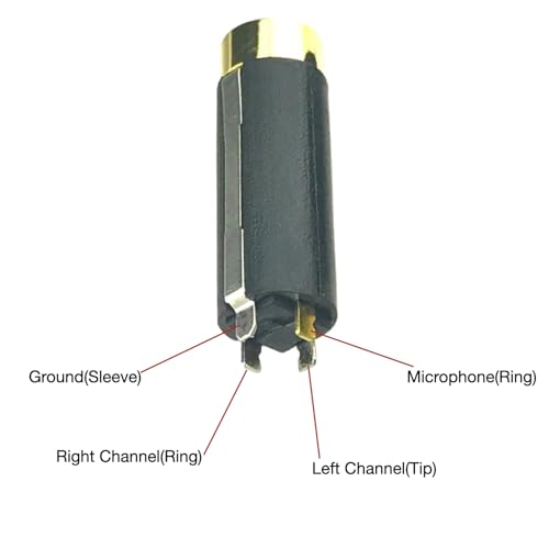 Conector Jack 3.5mm TRRS 4 polos hembra para reparación miniatura 2