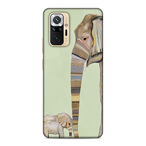 Image of Printed Mobile Back Hard Case Cover for Xiaomi Redmi Note 10 Pro Max | Elephants, Cute Baby Elephant, Traditional-2189