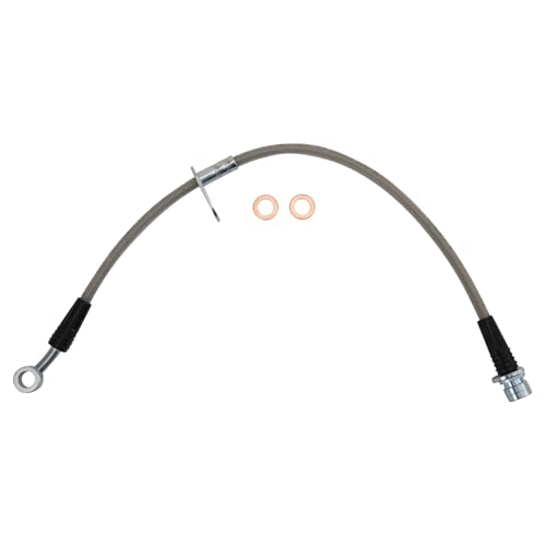 Image of TRQ Front Performance Brake Hose Set Compatible with 2005-2010 Honda Odyssey