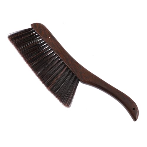 UTHCLO Soft Bristle Sweeping Brush for Bed and Clothes Solid Wood Dusting Brush for Home Carpet Sofa Car Interior Cleaning Small Portable Gentle Dirt Removal
