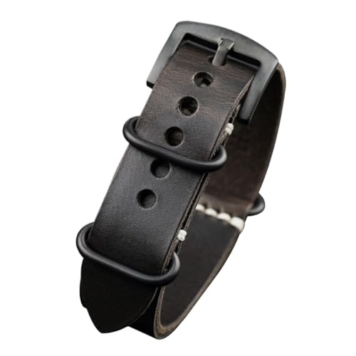 Bracelet de montre en cuir de veau vintage anti irritation 22mm