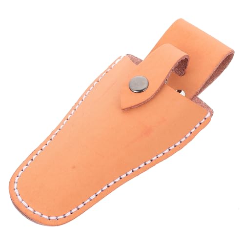 Gadpiparty Bolsa para Tijeras de Podar de Piel de Ganado Sintética Funda para Herramientas de Jardinería Cierre Botón Metálico Soporte para Cinturón Resistente y Práctica para Podadoras y