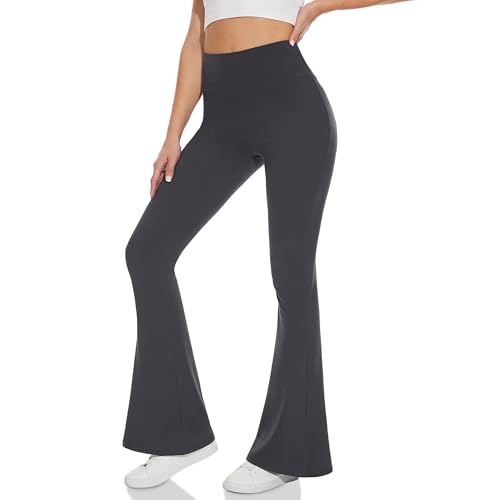Pantalon de yoga bootcut noir HIPOWER taille haute pour femme