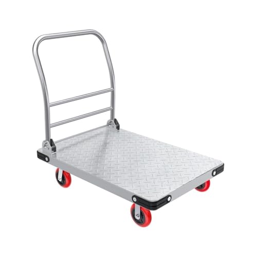 Carretilla Plegable de Plataforma con Ruedas Giratorias Freno miniatura 1