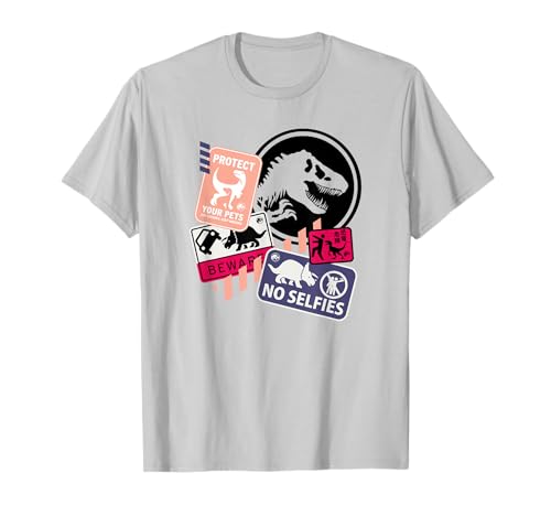 T-shirt Jurassic World Dominion motif avertissement de sécurité vêtements imprimés cinéma