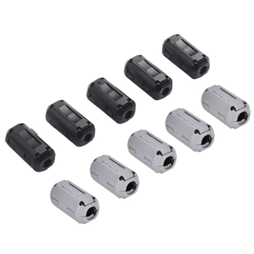 Anillo de filtro supresor de ruido de núcleo de ferrita de 5 mm para reducción de EMI/RFI, juego de cuentas de ferrita de 10 piezas para cables USB, audio, video y alimentación
