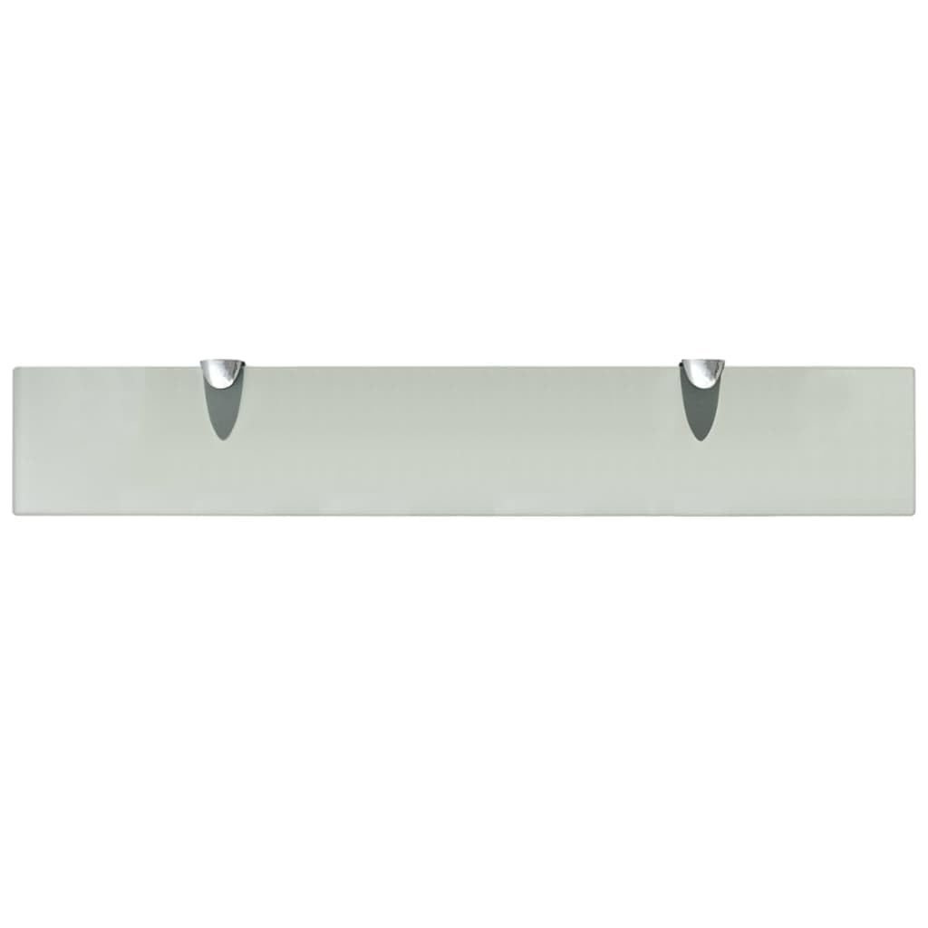 Estantería flotante de cristal 60 x 10 cm 8 mm, estante de pared de cristal de seguridad templado con clips de aleación de zinc, capacidad de carga de 10 kg para baño, salón, dormitorio