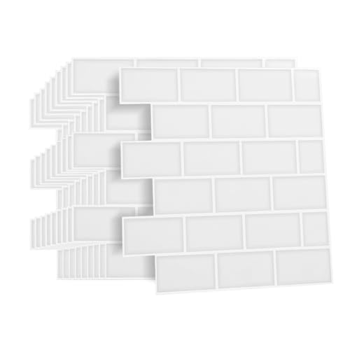 IDMarket - Crédence adhésive Murale Effet carrelage métro Blanc 10 pcs 30x30 cm