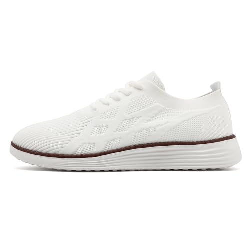 Image of Men Non-Slip Work Shoes Tennis Gym Sneakers Breathable Slip Resistant Lightweight and Comfortable for All-Day Wear Sports and Walking