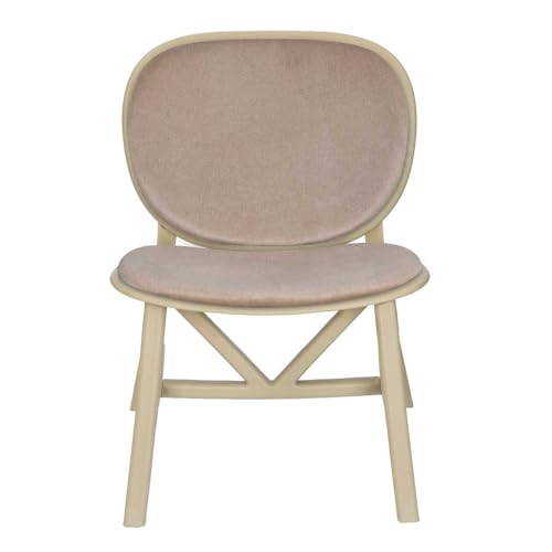 Image of Nilkamal Arena Cushioned Plastic Chair| Set of 2| for Home, Living Room, Balconies, Patios, Outdoor, Garden| Luxury Beige & Light Beige