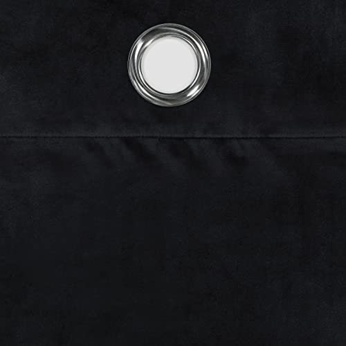 Rideaux en velours occultants de luxe noirs pour chambre à coucher Eclipse - 5