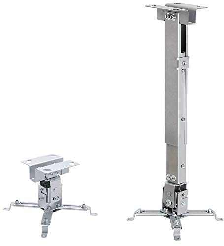 eWINNER Universal LCD/DLP Adjustable Projector Ceiling Mount Bracket for Epson Benq Optoma Projectors Sliver
