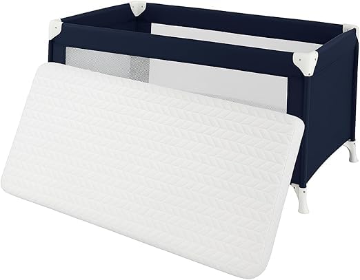 A ATH COLLECTION New Baby Travel Cot Bed Mattress 95 X 65 X 5cm for Toddler Bed Extra Thick Nursery Foam with Breathable Removable Cover for Baby & Toddlers Mattress