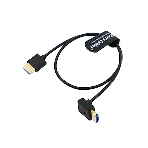 Alvin's Cables 8K 2.1 HDMI Cable High Speed for Atomos Ninja V Monitor Straight to Down Angle HDMI Cord for Z CAM E2, Sony FS5