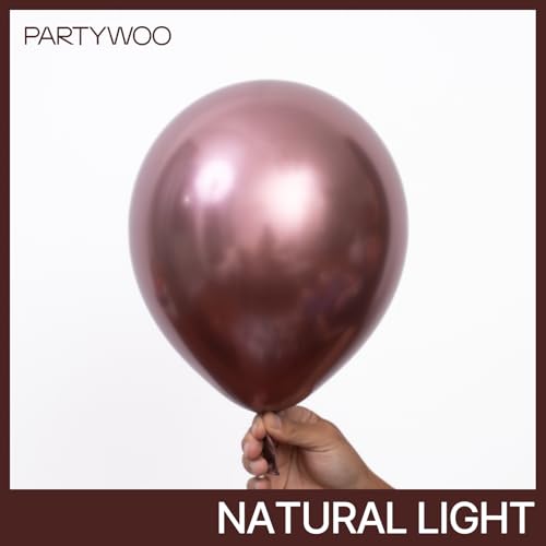 Image of PartyWoo Copper Bronze Balloons 50pcs Metallic Brown Color 12 Inch | Balloons for Graduation Boy Baby Shower Gender Reveal Bride Wedding Anniversary Birthday Party Decorations Brown-G133
