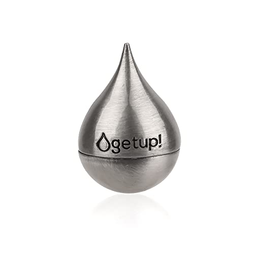 mogdi getup! mini Stehaufmännchen persönliches Geschenk Kraft Glücksbringer Talisman Freundschaft für Frauen & Männer Durchhalten Hoffnung Mut Erfolg Genesung Resilienz Schutzengel (vintage silber)