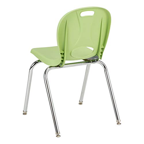 Image of Learniture LNT-118-CSW-GA Learniture Structure Series School Chairs for Classroom, 18 inch Seat Height, Green Apple, Pack of 4